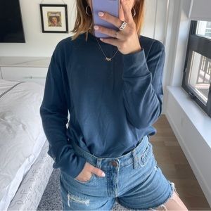 Joy Lab Long Sleeve Blue Pullover Crewneck Small